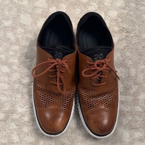 Cole Haan Tan Perforated Casual Shoes